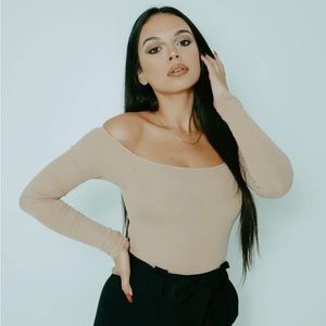 NWT Klassy Network off the shoulder full length brami size S